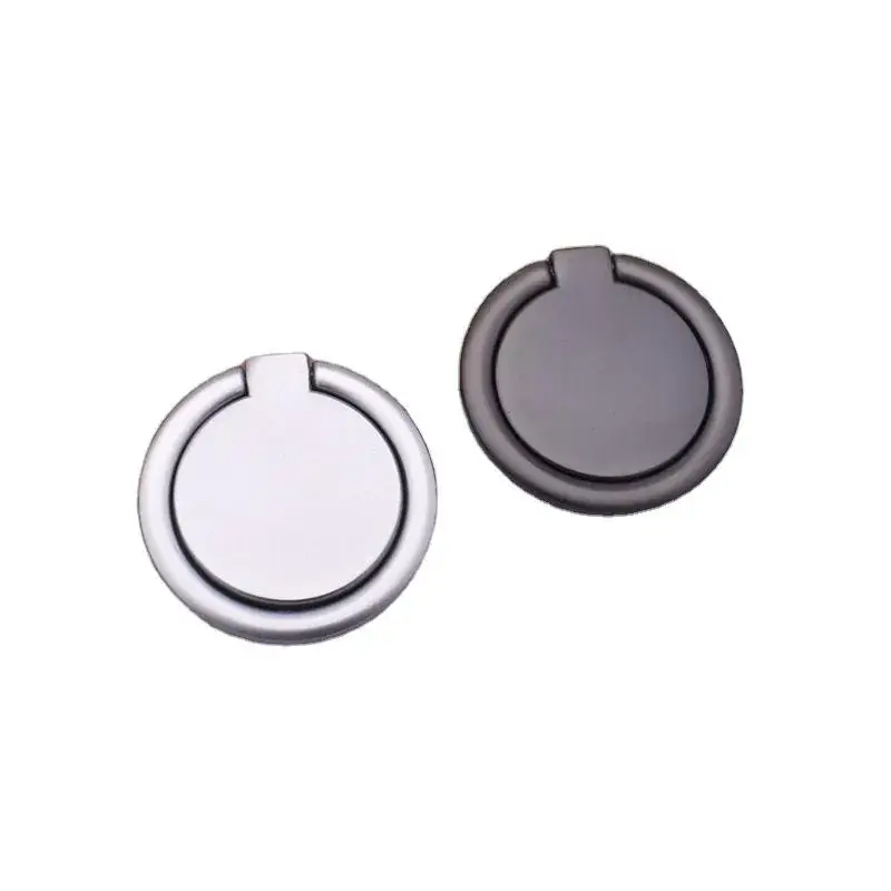 Frosted Mobile Phone Ring Buckle Round Metal Square Pocket Watch Ultra-thin Lightweight Magnetic Circular 360 Rotating Bracket