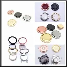 Frosted Mobile Phone Ring Buckle Round Metal Square Pocket Watch Ultra-thin Lightweight Magnetic Circular 360 Rotating Bracket — feature 1
