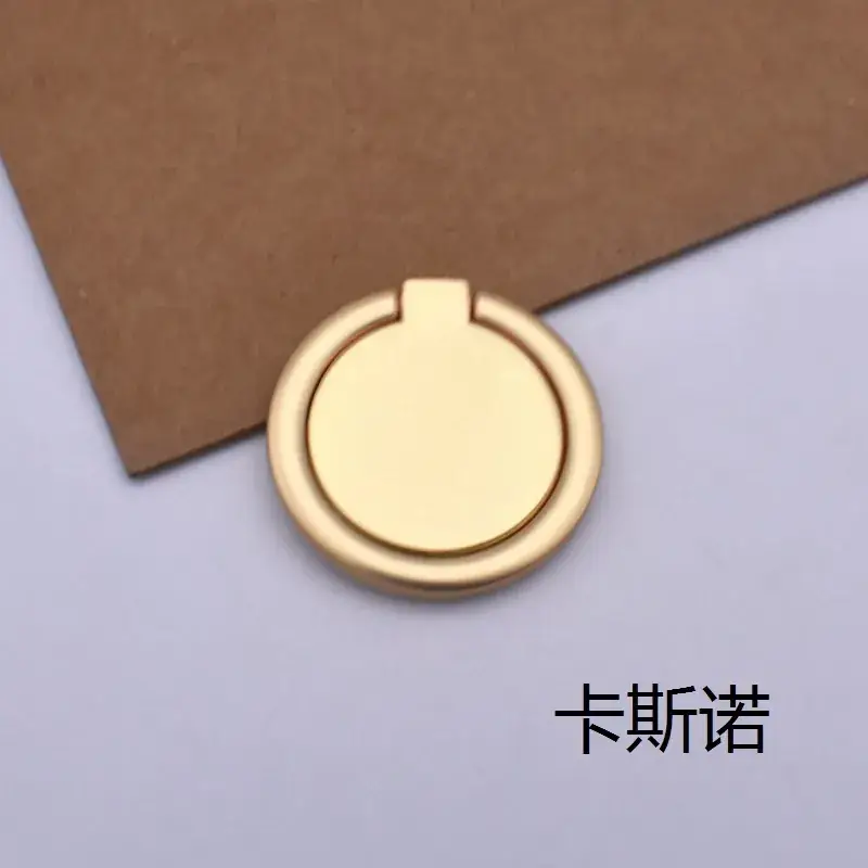 Frosted Mobile Phone Ring Buckle Round Metal Square Pocket Watch Ultra-thin Lightweight Magnetic Circular 360 Rotating Bracket