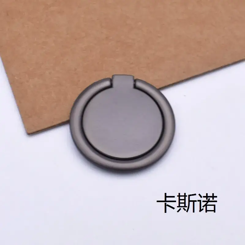 Frosted Mobile Phone Ring Buckle Round Metal Square Pocket Watch Ultra-thin Lightweight Magnetic Circular 360 Rotating Bracket