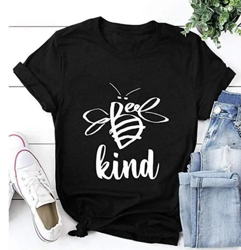 Foreign Trade T-Shirt Bee Kind Men Women Europe USA - Image 2