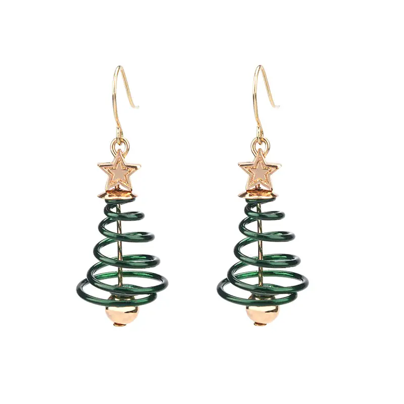 Golden Spring Earrings with Star and Bell Design - Image 6