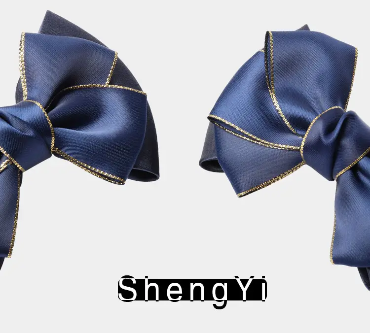 Blue Bow Hair Net for Lady's Hairnet Bag — feature 2