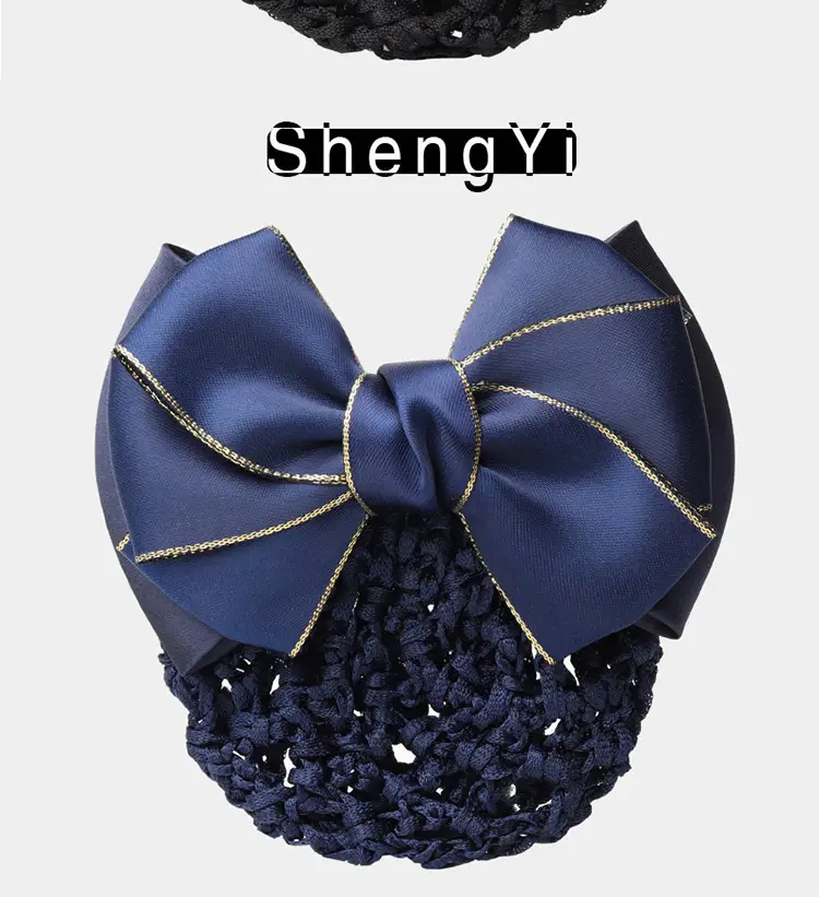 Blue Bow Hair Net for Lady's Hairnet Bag — feature 9