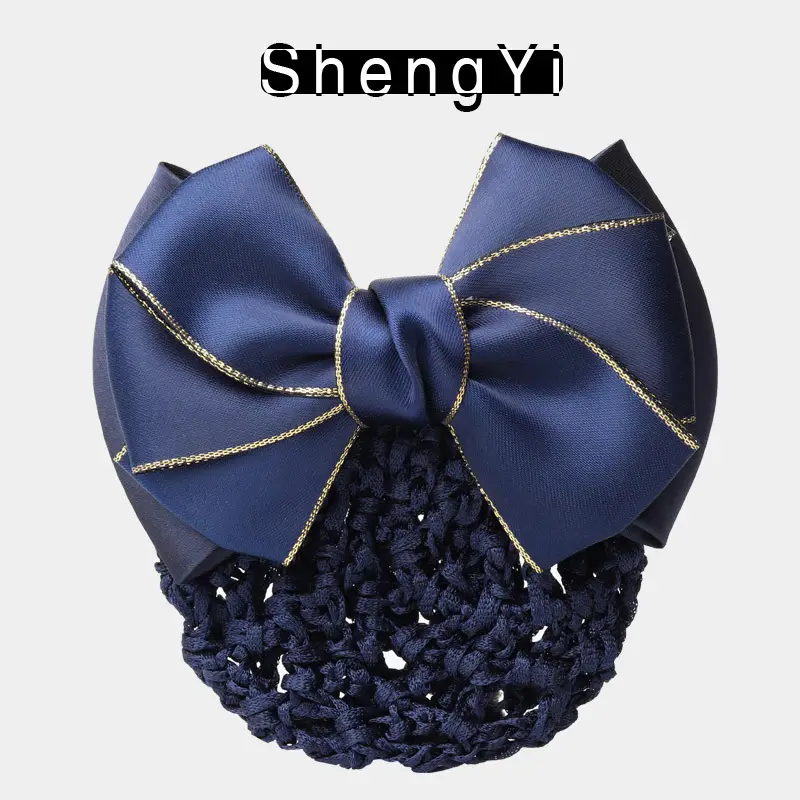 Blue Bow Hair Net for Lady's Hairnet Bag - Image 11