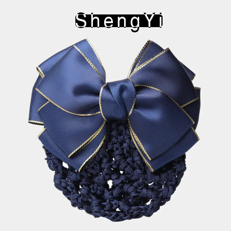 Blue Bow Hair Net for Lady's Hairnet Bag - Image 15