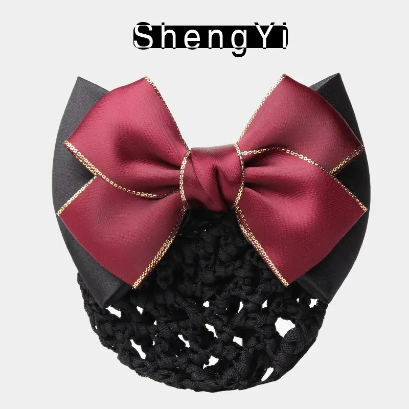 Blue Bow Hair Net for Lady's Hairnet Bag - Image 3