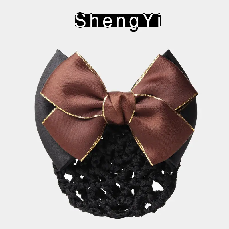 Blue Bow Hair Net for Lady's Hairnet Bag - Image 5