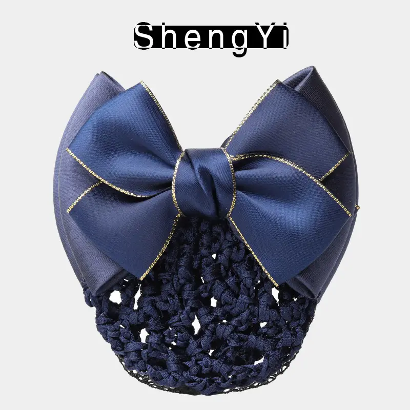 Blue Bow Hair Net for Lady's Hairnet Bag - Image 7