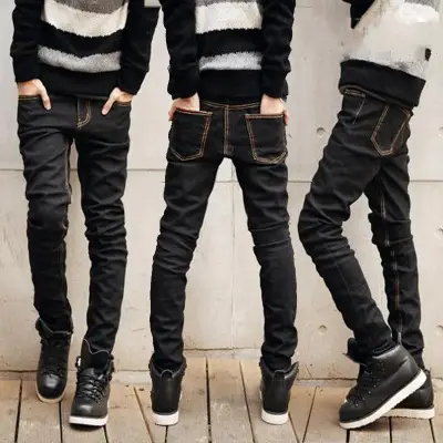 Men's Black Slim Fit Elastic Jeans Spring Summer 2018