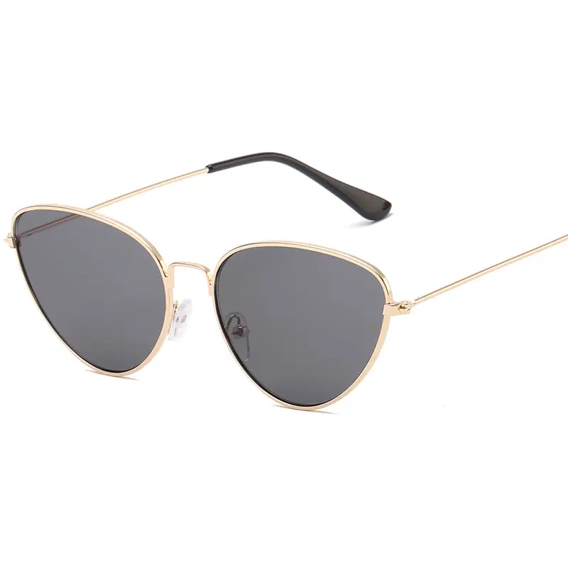 Pink Cat Eye Metal Sunglasses Ocean Style