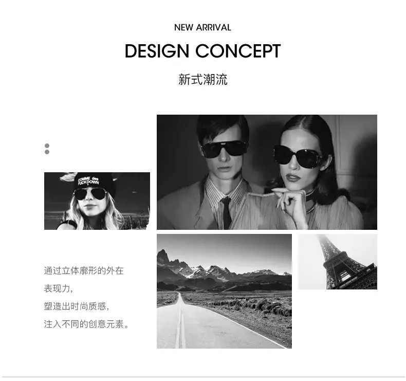Pink Cat Eye Metal Sunglasses Ocean Style — feature 2