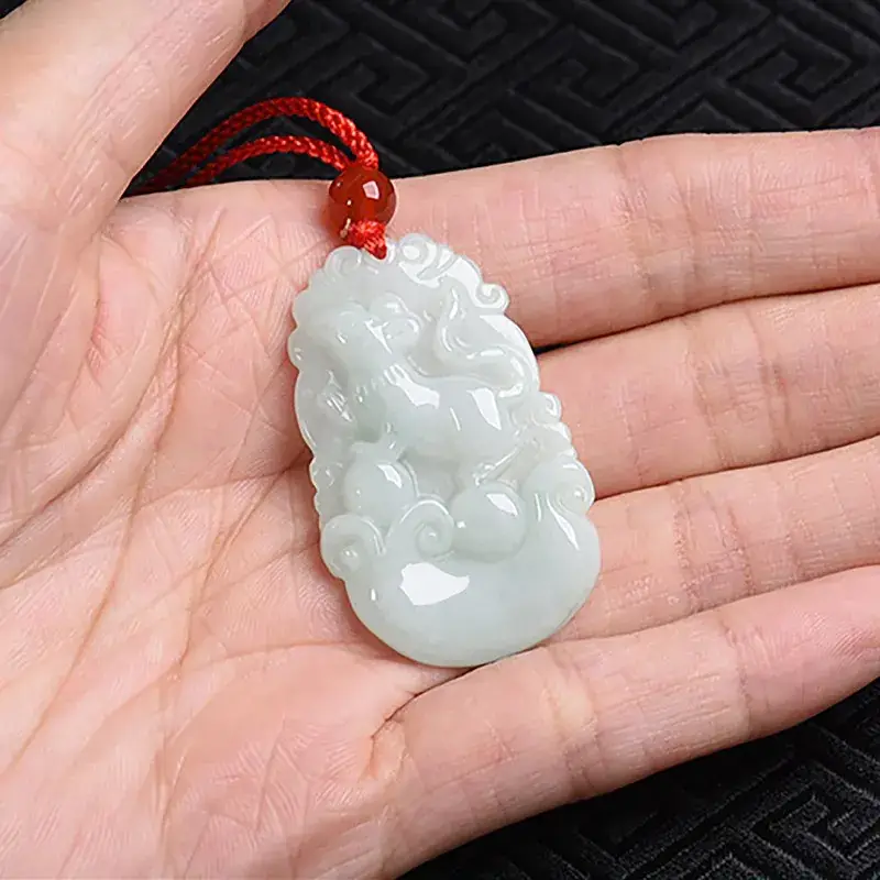 12 Zodiac Jade Pendant White Natural Jade