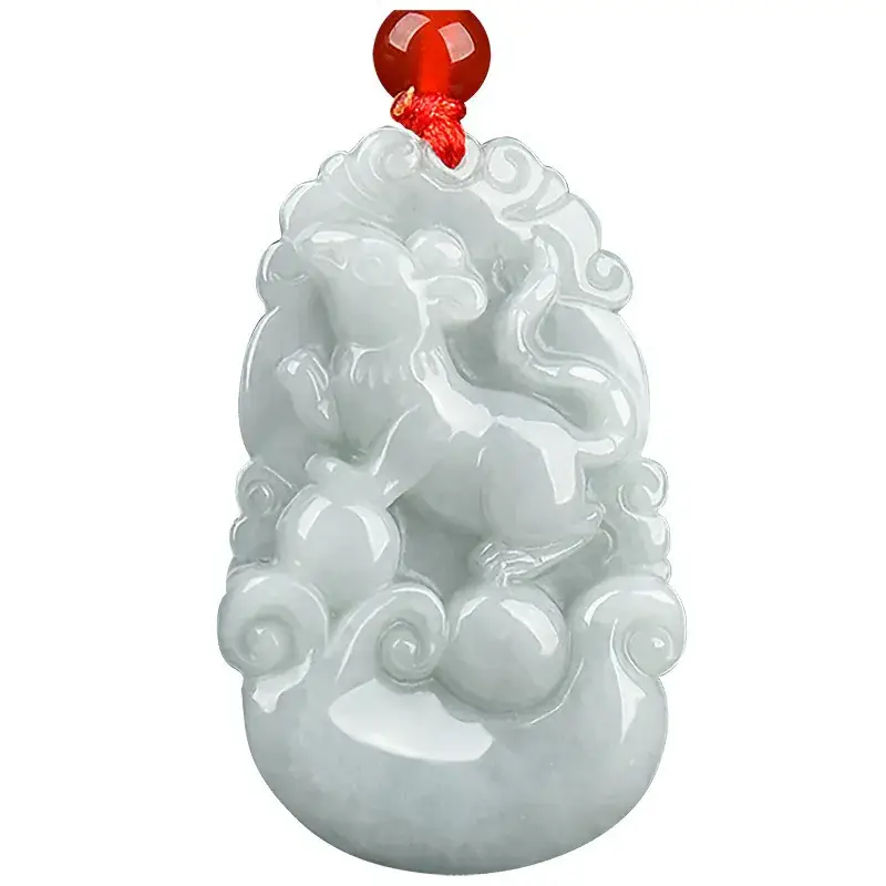 12 Zodiac Jade Pendant White Natural Jade