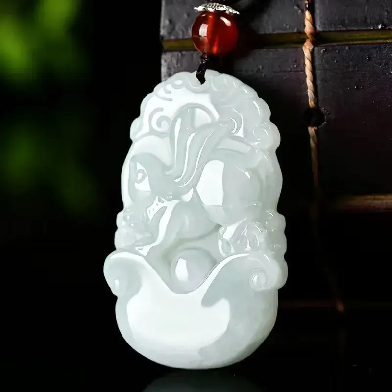 12 Zodiac Jade Pendant White Natural Jade