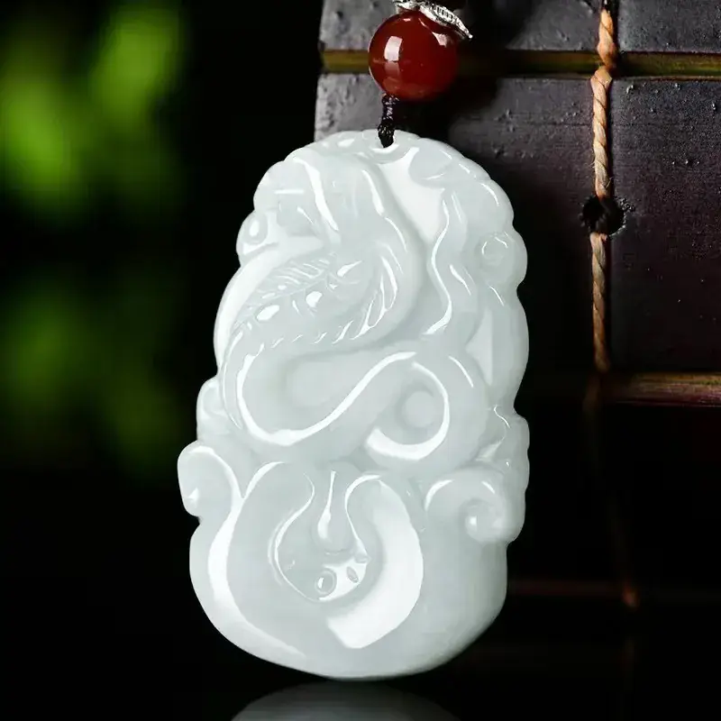 12 Zodiac Jade Pendant White Natural Jade