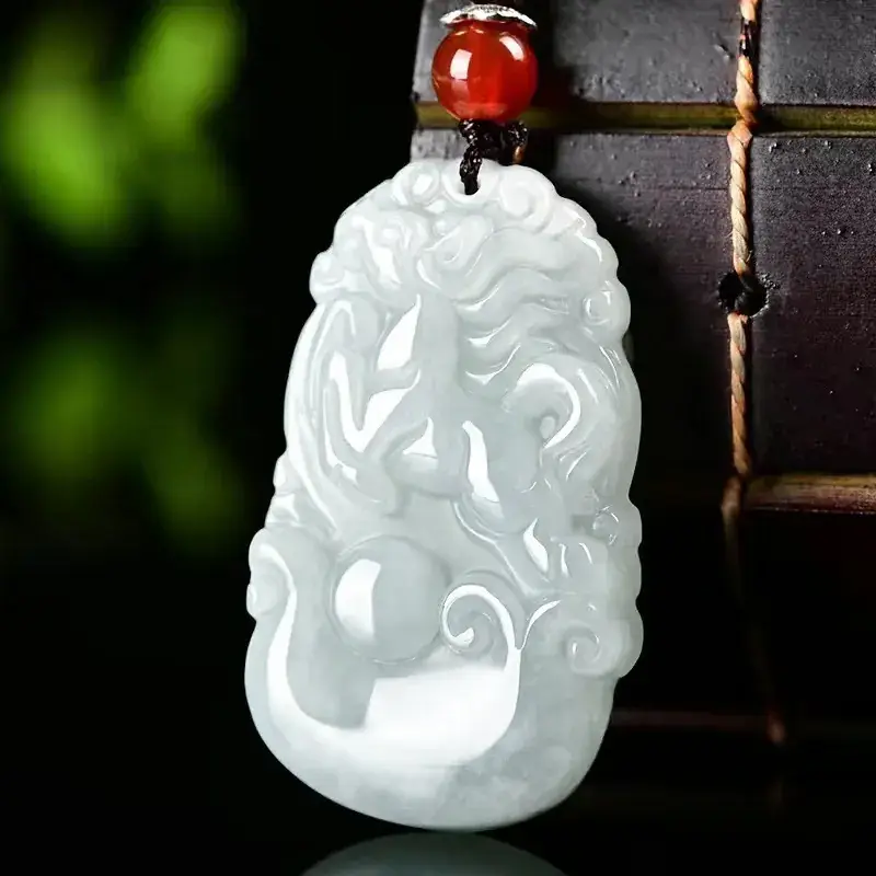 12 Zodiac Jade Pendant White Natural Jade