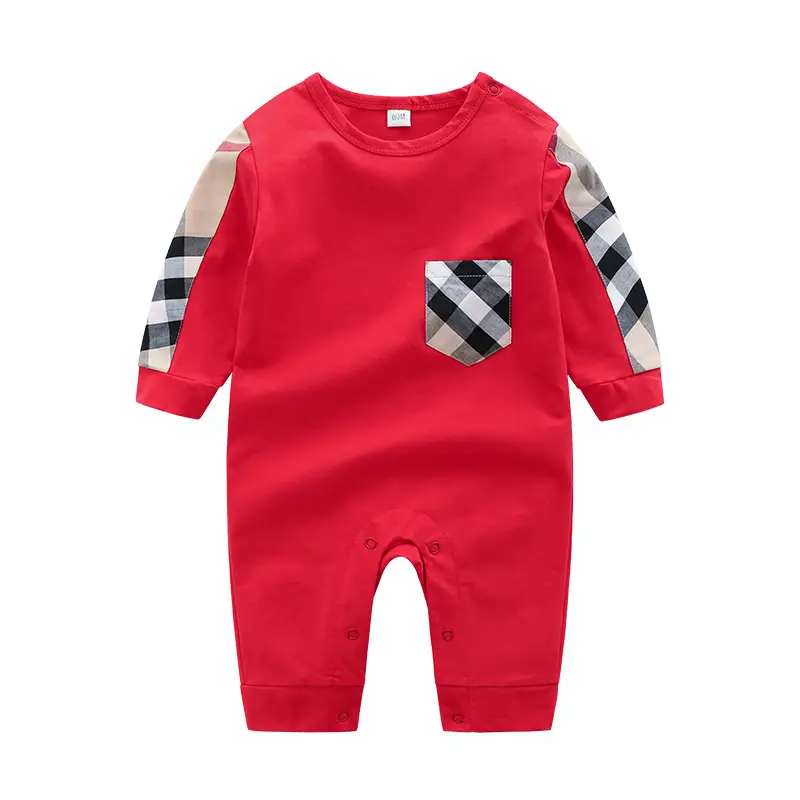 Newborn Baby White X-Print Jumpsuit with Long Sleeves