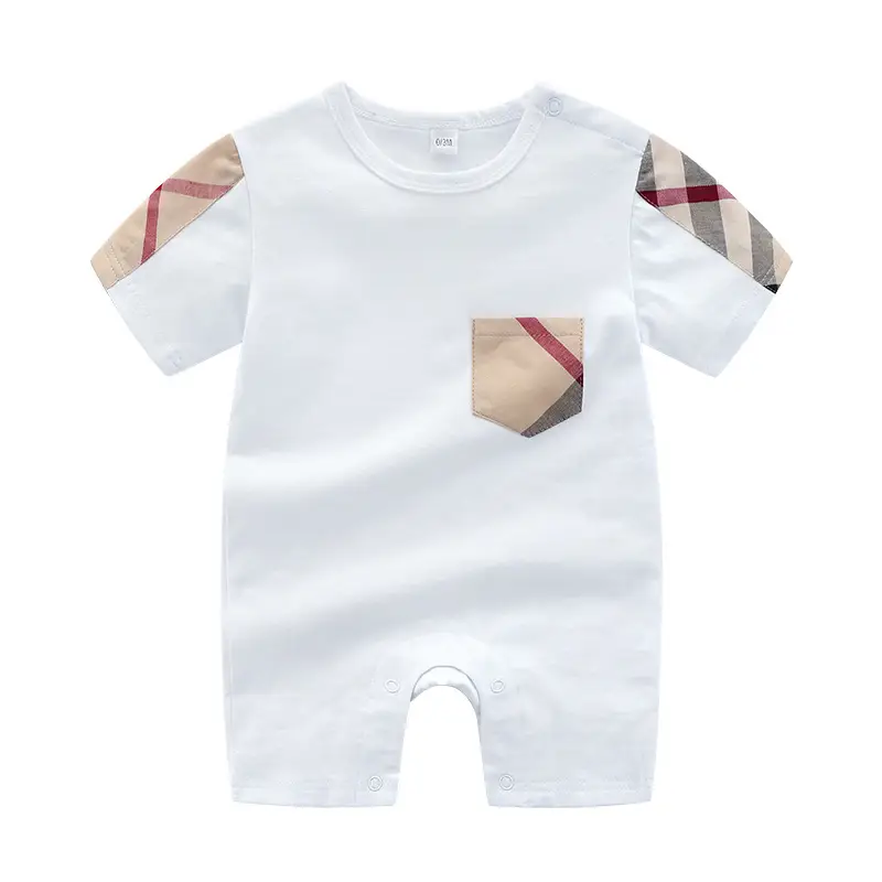 Baby Cotton Short Sleeve Shorts Suit White 3 Months