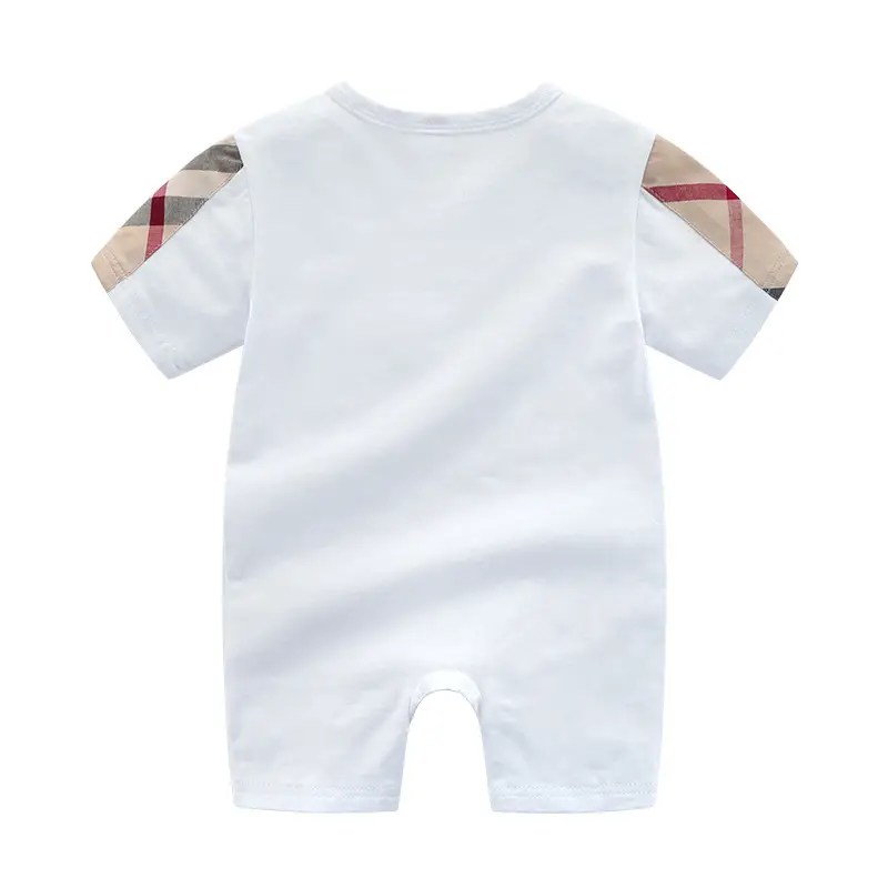 Baby Cotton Short Sleeve Shorts Suit White 3 Months