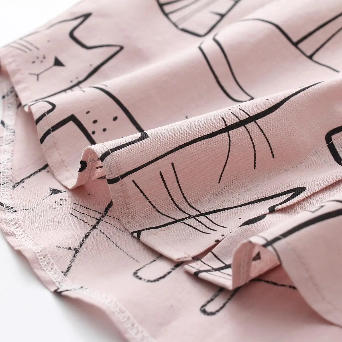 Vintage Cat Print Long Sleeve Women's Shirt — feature 12