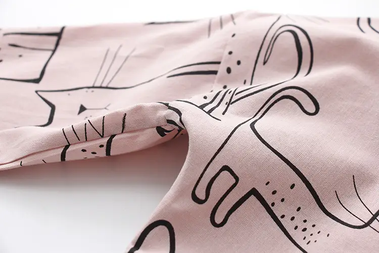 Vintage Cat Print Long Sleeve Women's Shirt — feature 15