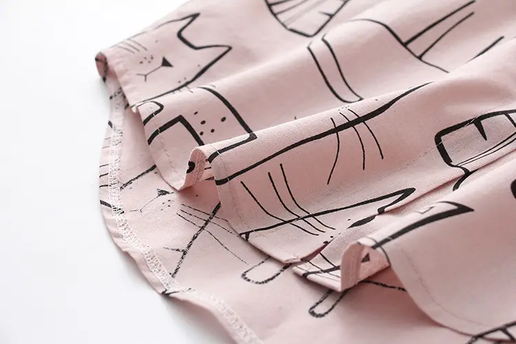 Vintage Cat Print Long Sleeve Women's Shirt — feature 17
