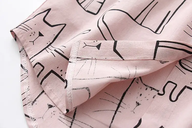 Vintage Cat Print Long Sleeve Women's Shirt — feature 18