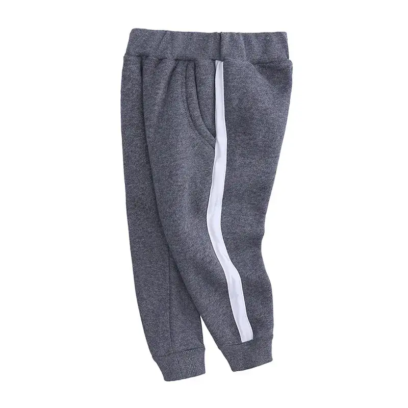 2025 Kids Cotton Fleece Pants Navy Blue - Image 2
