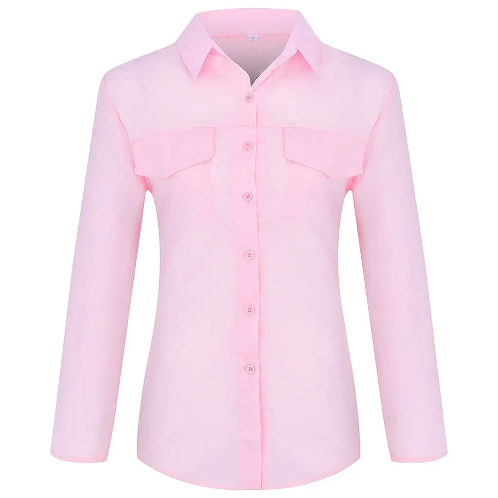 Women's Green Lapel Shirt Short Sleeve Autumn Winter - Image 5