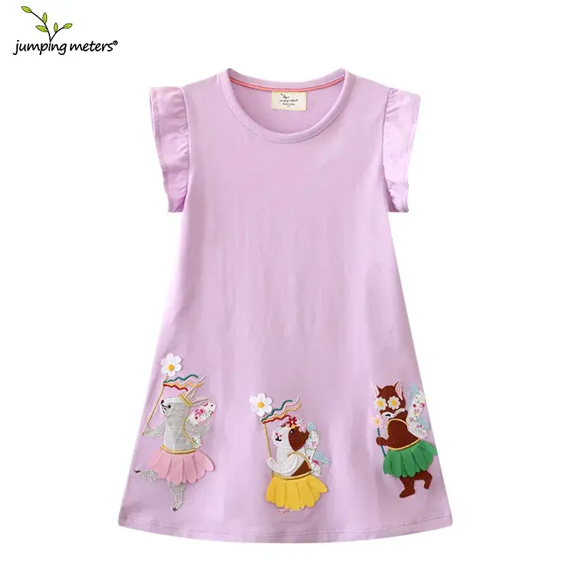 Purple Fairy Embroidered Girls Dress Summer - Image 20