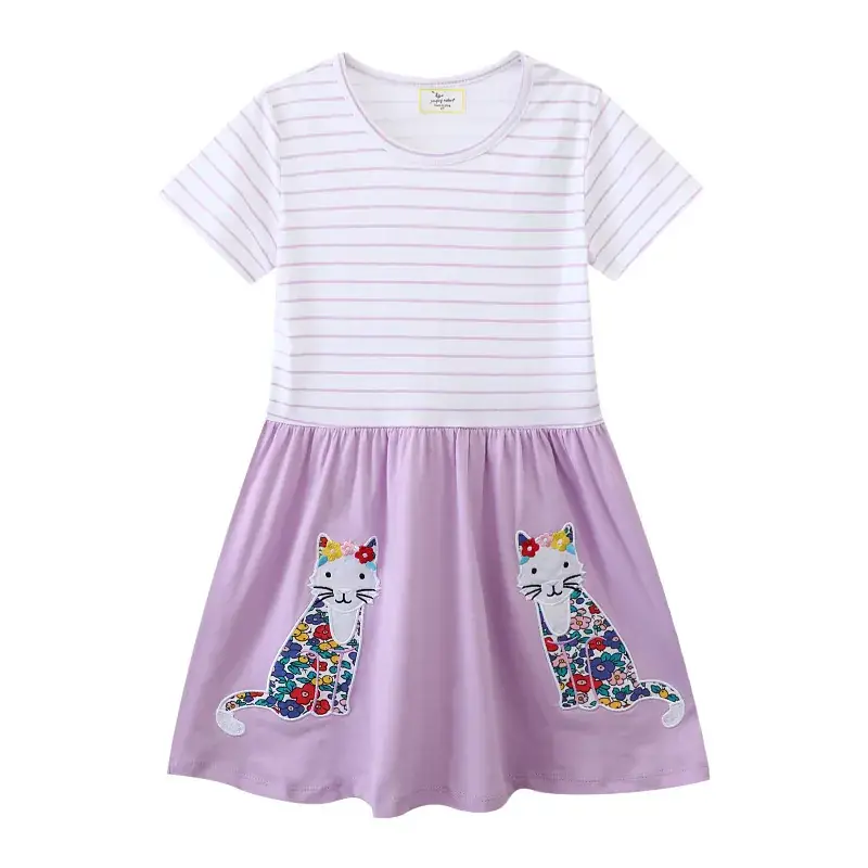 Purple Fairy Embroidered Girls Dress Summer - Image 8
