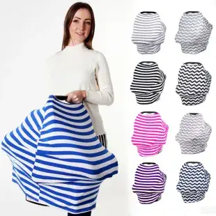 White Striped Anti-Running Baby Towel 1.5x1.5cm — feature 3