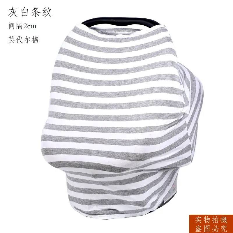 White Striped Anti-Running Baby Towel 1.5x1.5cm - Image 2