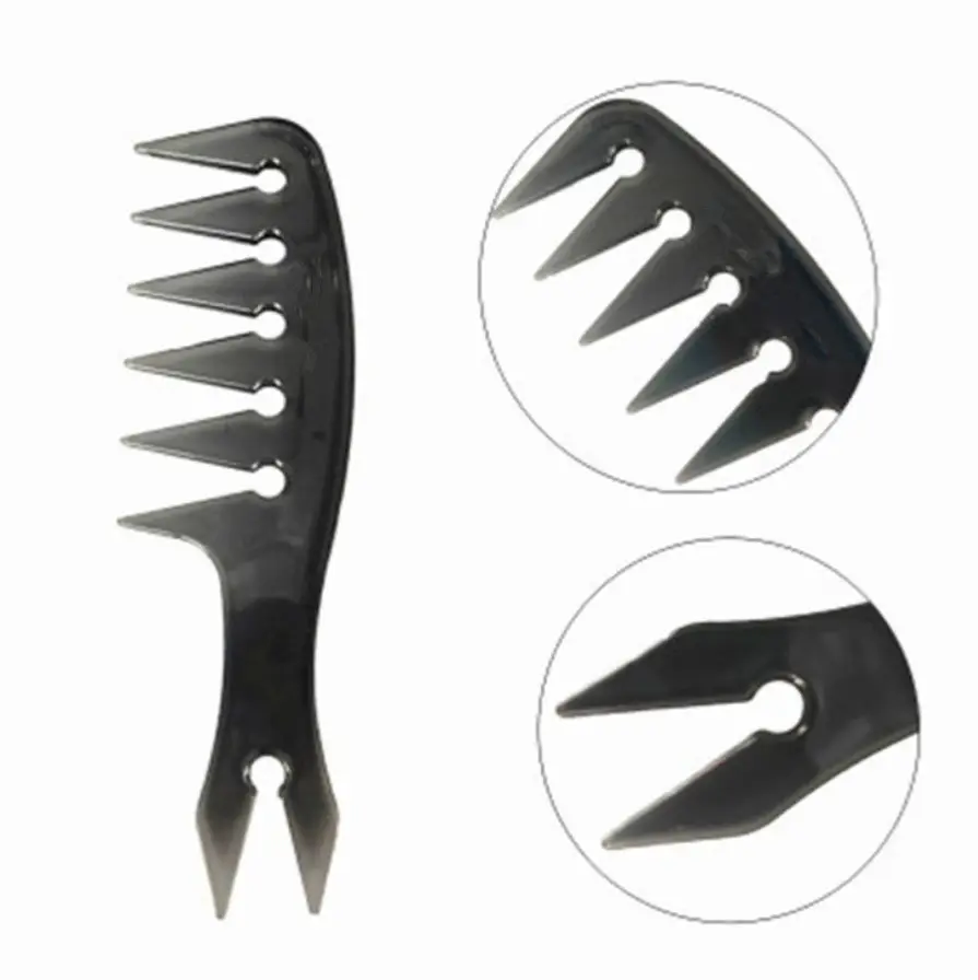 Factory Direct Retro Oil Comb Men's Big Tooth Back Texture Double-Sided Insert Wide Tooth
