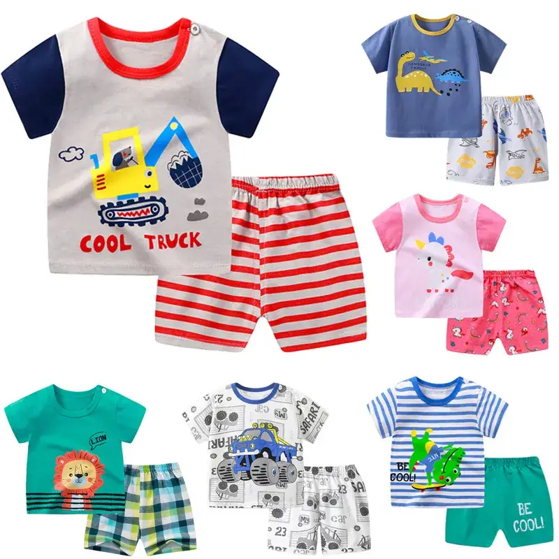 Boop Boop Kids T-Shirt Shorts Set Red Plaid - Image 12