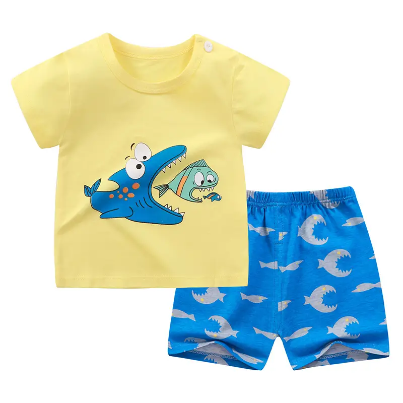 Boop Boop Kids T-Shirt Shorts Set Red Plaid — feature 7