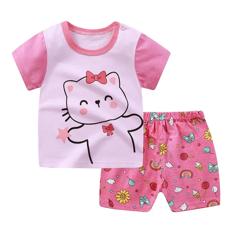Boop Boop Kids T-Shirt Shorts Set Red Plaid - Image 10
