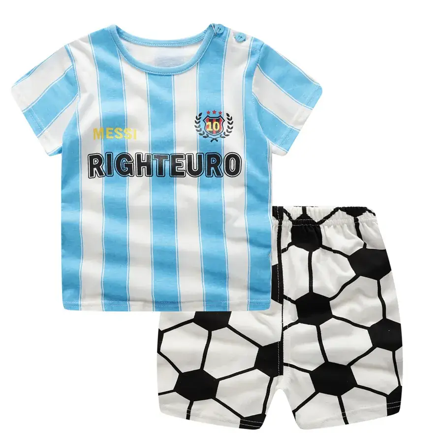 Boop Boop Kids T-Shirt Shorts Set Red Plaid - Image 4