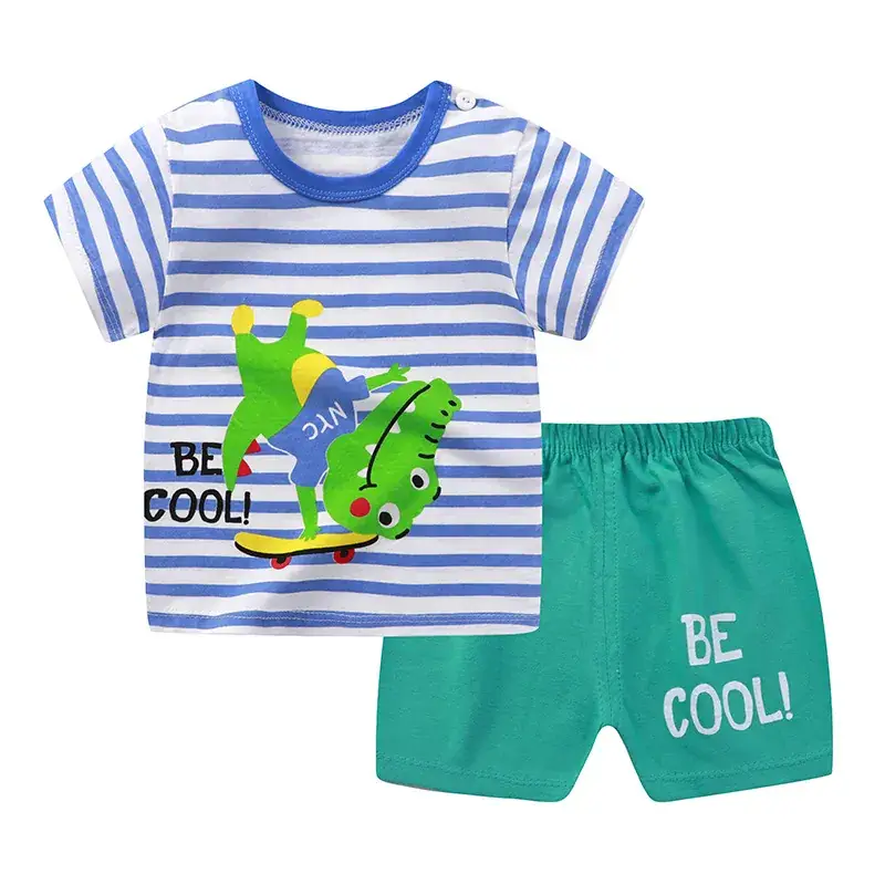 Boop Boop Kids T-Shirt Shorts Set Red Plaid - Image 8