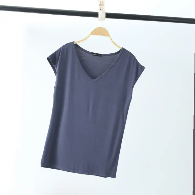Women's White V-Neck Sleeveless T-Shirt 2026 - Image 8