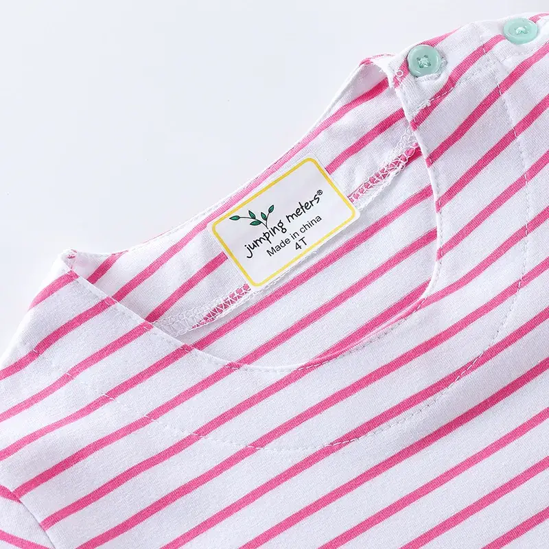 Girls Striped Embroidered Skirt Dress Spring Summer - Image 3