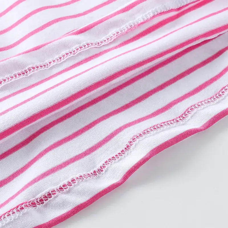 Girls Striped Embroidered Skirt Dress Spring Summer - Image 5
