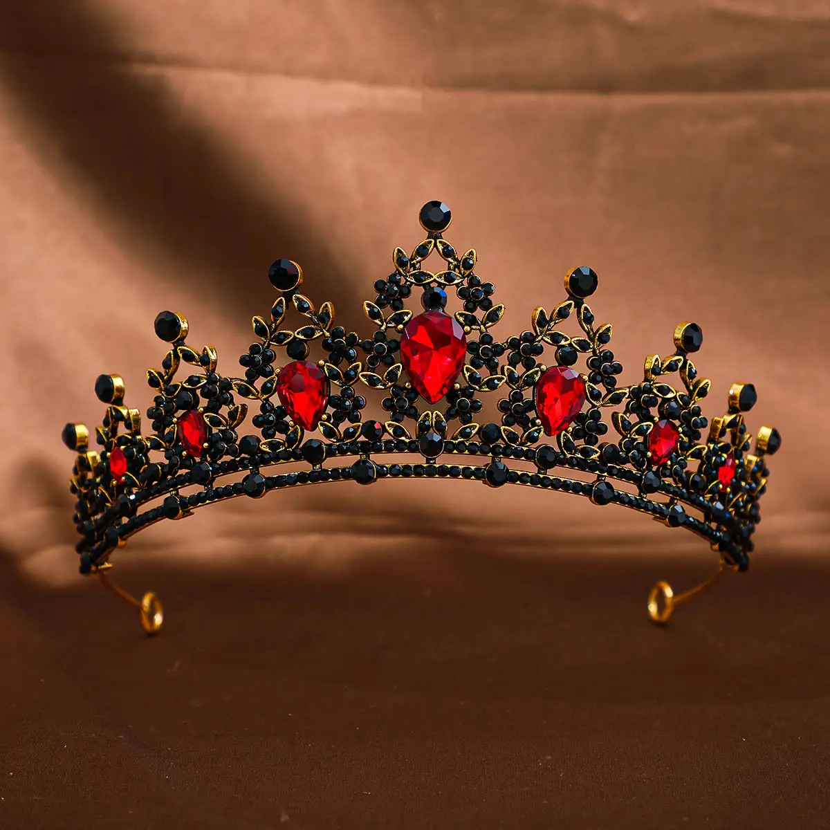 Pink Crystal Bridal Crown Headpiece for Women - Image 31