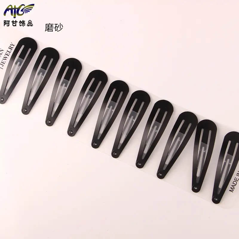 Black Matte Hair Clips for Women Wholesale - Image 2