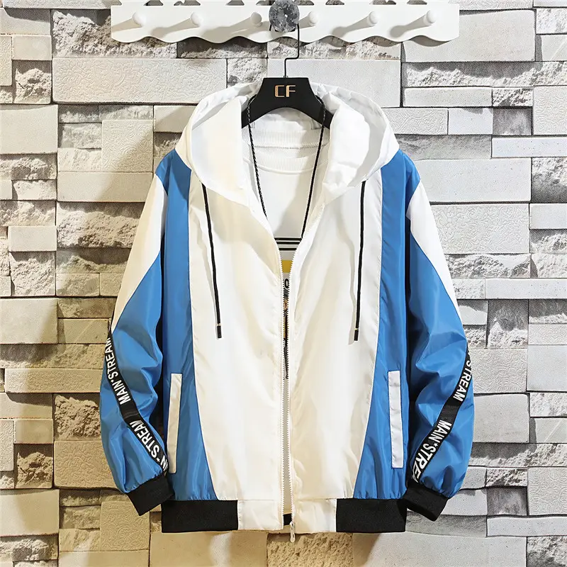 2025 Men's Korean Style White Black Hoodie Jacket - Image 7