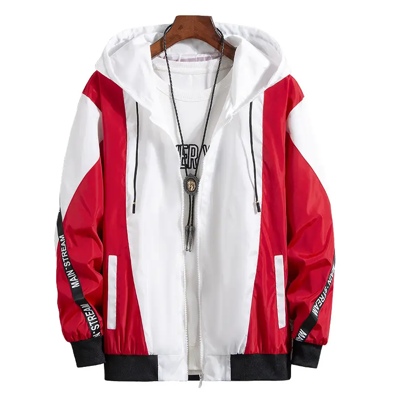 2025 Men's Korean Style White Black Hoodie Jacket - Image 10