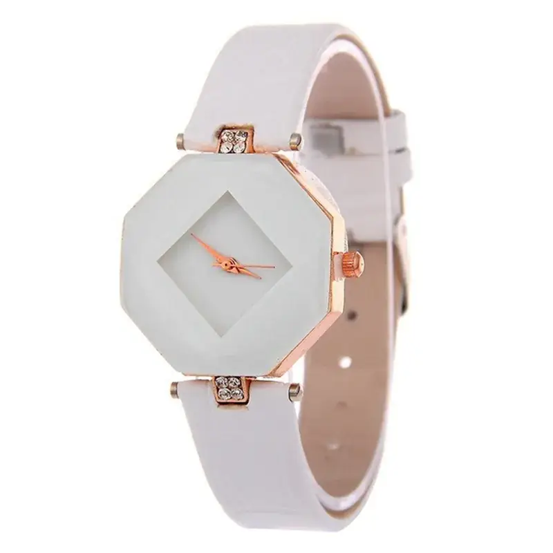 Red Rhombus Women's Quartz Watch with Leather Band - Image 10