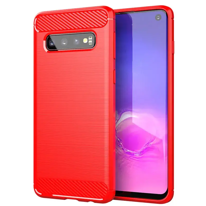 Samsung S10E Protective Case Red Silicone Drop Resistant - Image 3