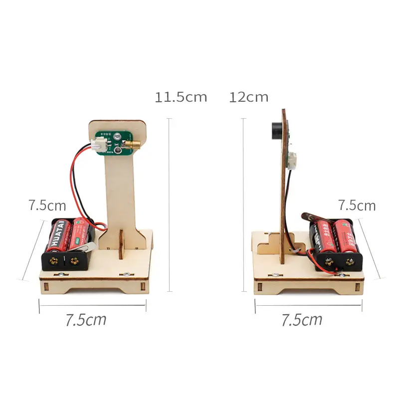 Wooden Infrared Alarm Device for Kids Science Experiment - Image 5